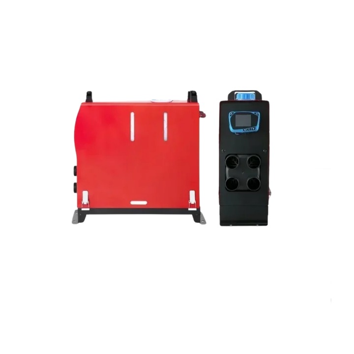 Légfűtés, 8KW, kék LCD kijelző, 39x15.3x41.5cm, alacsony üzemanyag-fogyasztás, 5L tartálykapacitás