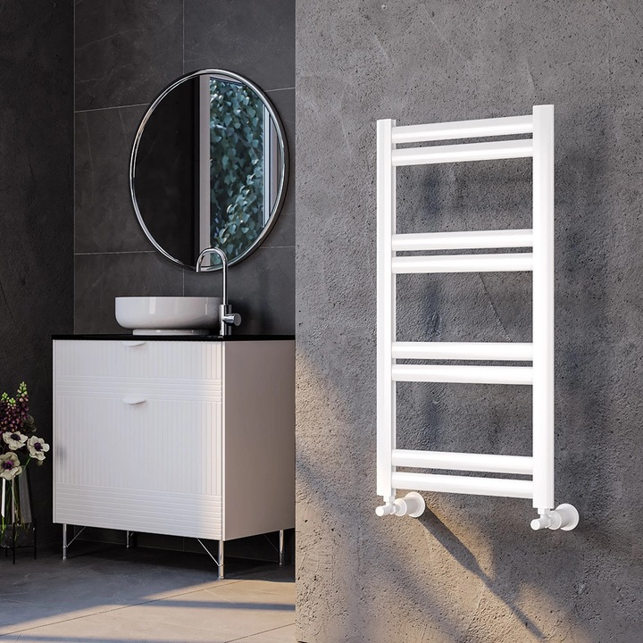 Radiator portprosop KRAFTTHERM, Poyraz Line, 10 sectiuni, negru, 500x1000mm