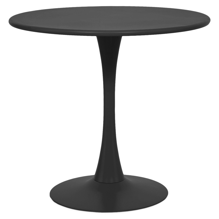 Masă rotundă gradină Maison Mex PLEZURO, antracit, 73.5x60cm, oțel vopsit electrostatic