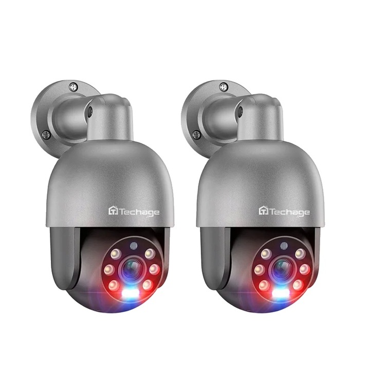 Камера за наблюдение, 8MP, нощен режим, комплект 2 броя, компактни размери