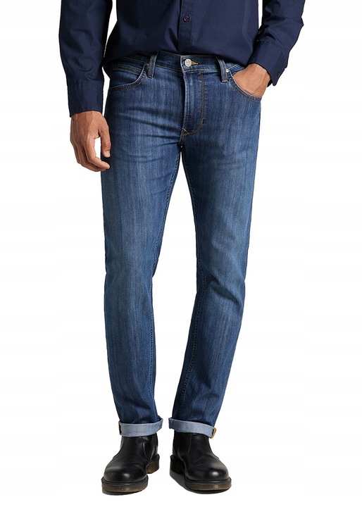 Blugi barbatesti Lee Daren, bumbac/elastan, drepti, albastri, W30-L32 US