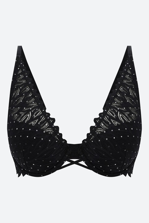 LC WAIKIKI, Sutien cu sustinere metalica, Negru/Argintiu, 85B