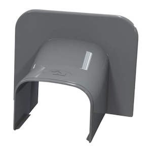 Terminatie dreapta canal mascare OPTIMA TA 75-OPT SCD100149, PVC rigid gri antracit, rezistent la socuri si raze UV, sistem prindere rapida cu interblocare, finisaj premium, flansa exterioara mare, vopsibila, temperatura -20°C / +60°C