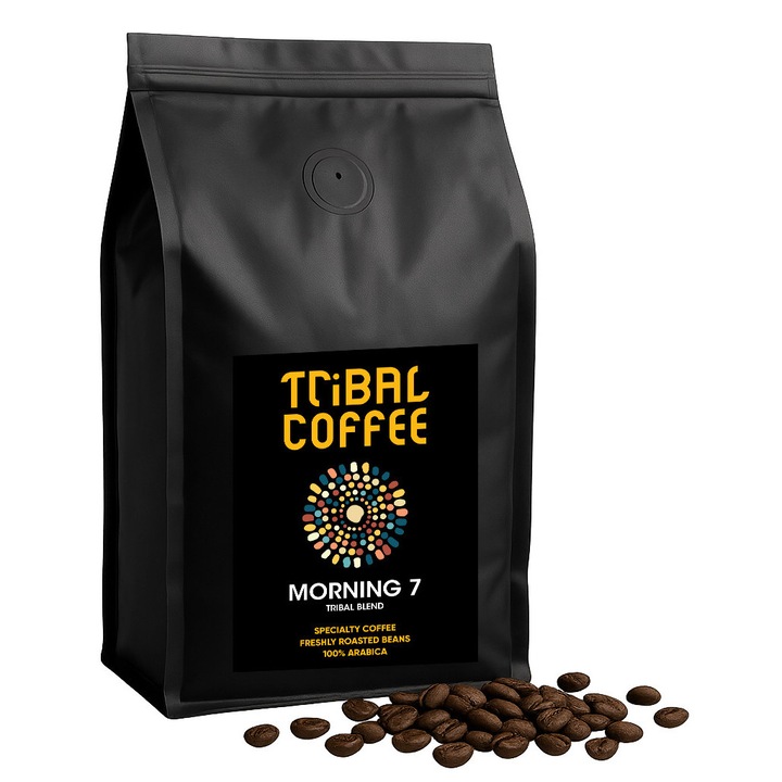 Cafea de specialitate, Tribal Coffee, Morning 7, Blend Brazilia si Etiopia, 500gr