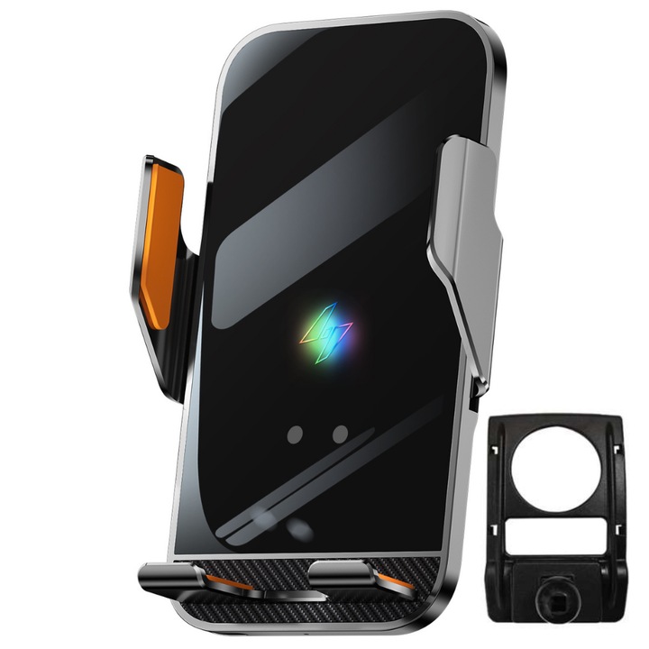 VELTROVA autós telefontartó vezeték nélküli töltéssel 15W, dedikált rögzítéssel VOLKSWAGEN PASSAT B6 (2012-2015) órás változathoz, automata érzékelővel, 360°-os forgatással, stabil rögzítéssel a műszerfalra csíptetéssel