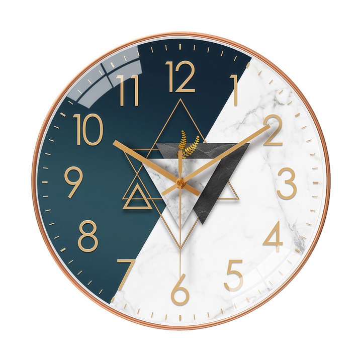 Ceas de perete silentios, 30x30cm, stil nordic, multicolor
