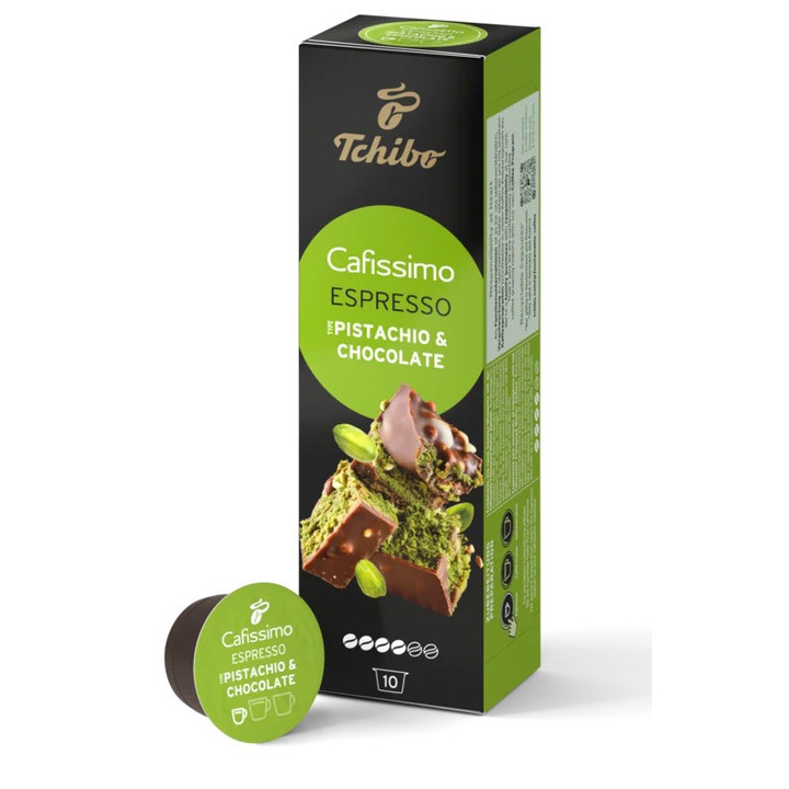 Capsule cafea Tchibo CAFISSIMO Espresso Pistachio & Chocolate, 10 buc
