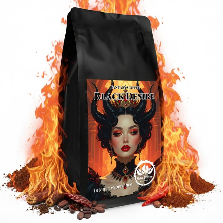 Cafea boabe BLACK DESIRE - BRAZIL Proaspat prajita - 100% ROBUSTA -1kg-
