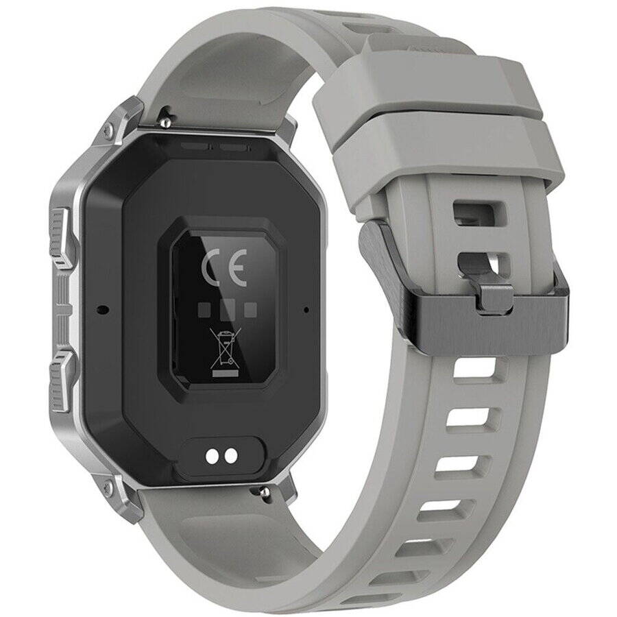Smartwatch Kumi U3 Pro 1.83 inch, Silver, Unisex, curea din