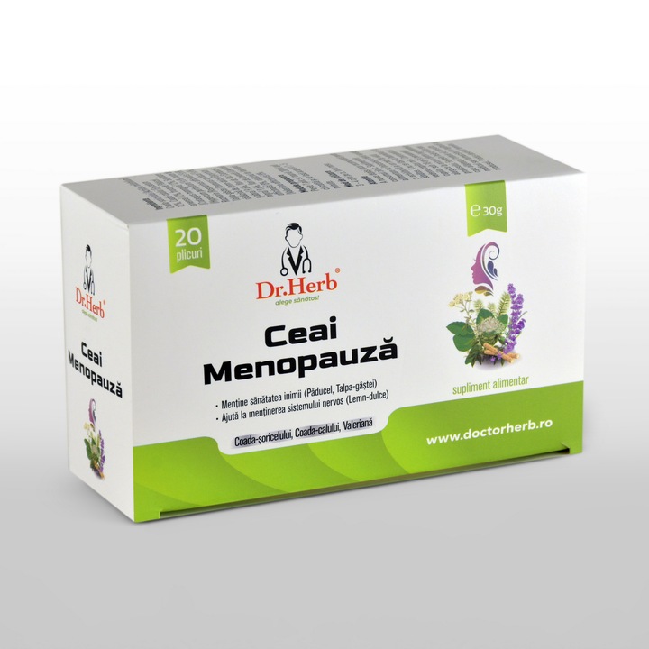 Ceai Menopauza, Dr.Herb, 20 plicuri, ierburi, 50g