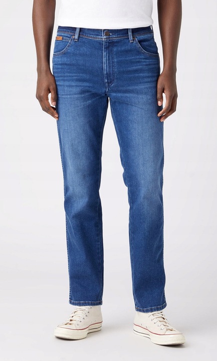 Blugi barbati Wrangler Texas Last Kiss, bumbac/poliester/elastan, albastru, W29-L32 US