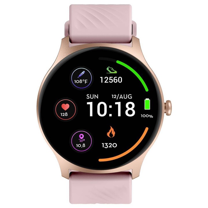 Smartwatch DENVER SWC-387RO, Bluetooth, roz, 1.3 inch