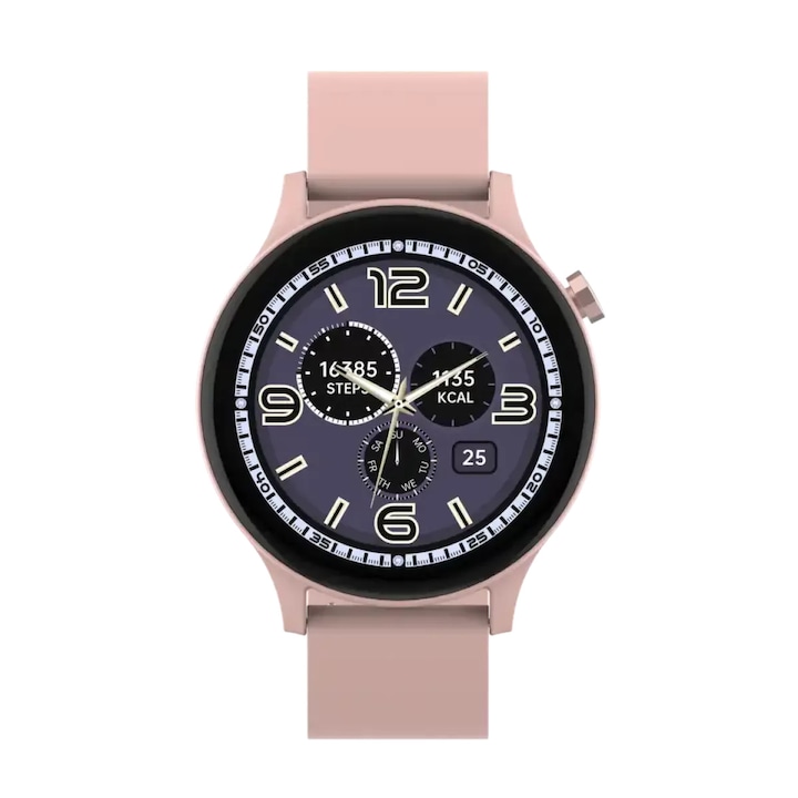 Ceas inteligent DENVER SWC-338RO, roz, 1.3 inch, curea silicon