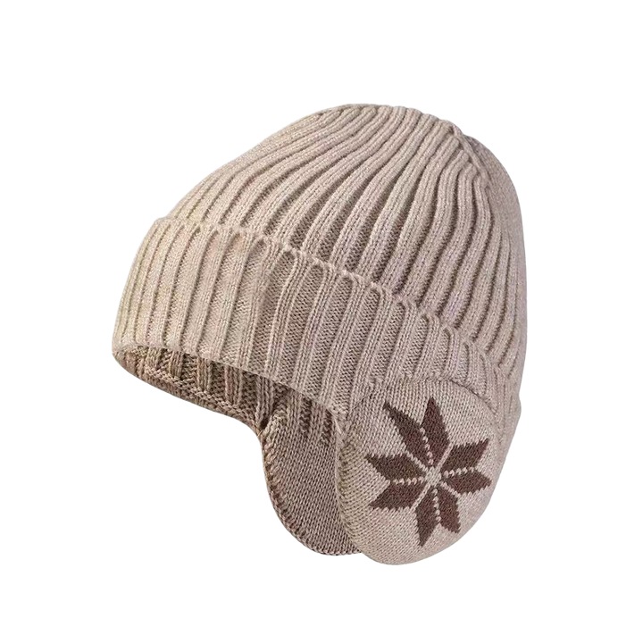 Pamut kötött sapka, bézs