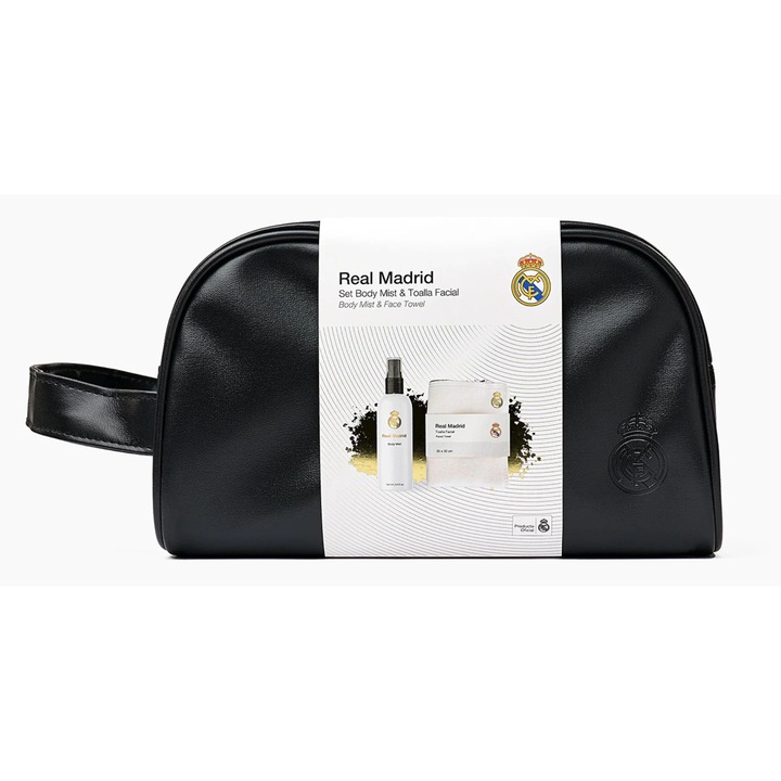 Set cadou pentru barbati, spray pentru corp si prosop pentru fata in borseta rezistenta la apa, 2 articole