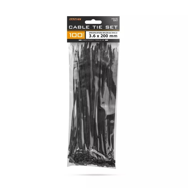 Műanyag kábelkötegelők 200x3.6mm 100db Handy 05417