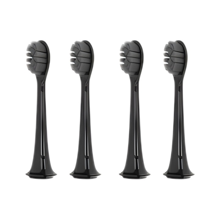 Set 4 rezerve periuta de dinti electrica DrKala, compatibile cu SG-540, Soft, Negru