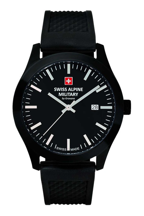 Swiss Alpine Military, Ceas cu o curea din silicon si data, Negru