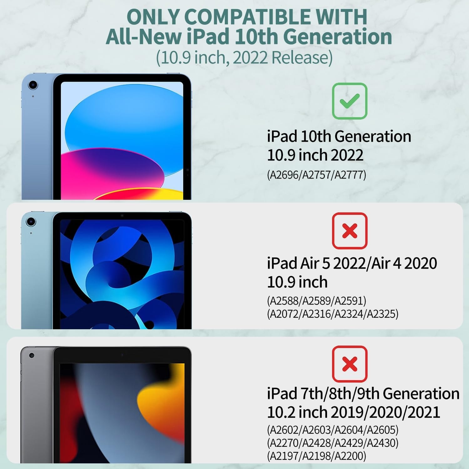 Husa tableta pentru iPad 10 10, 9 inchi, model 2022, carcasa spate moale TPU cu suport si pliere tripla
