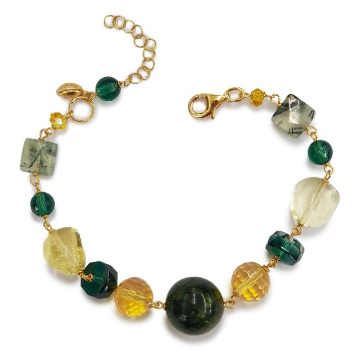 Bratara Style din cuart si citrin