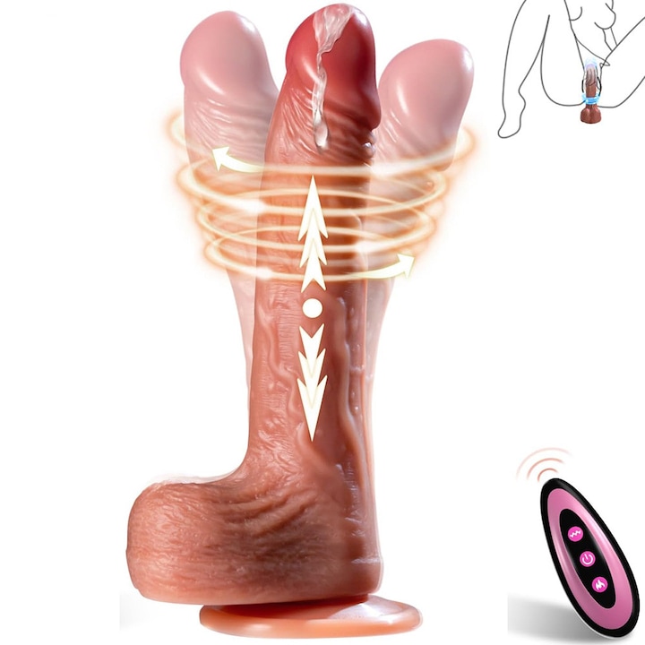 Вибратор с дилдо за жени, MingZhi®, реалистични 6 в 1 дилда, с вендуза, анален дилдо с дистанционно управление, секс играчки и игри за възрастни