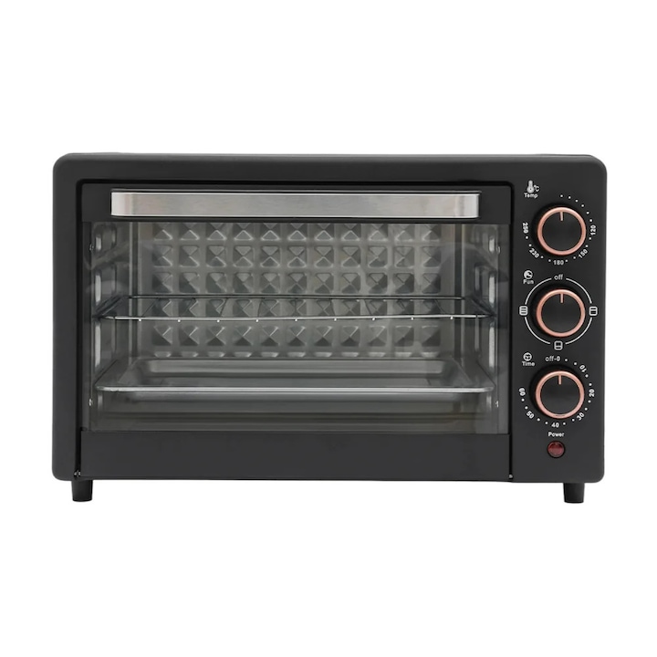 Cuptor electric de bucatarie putere 2600W Leihmann 48L tava de copt gratar si functie de rotisor