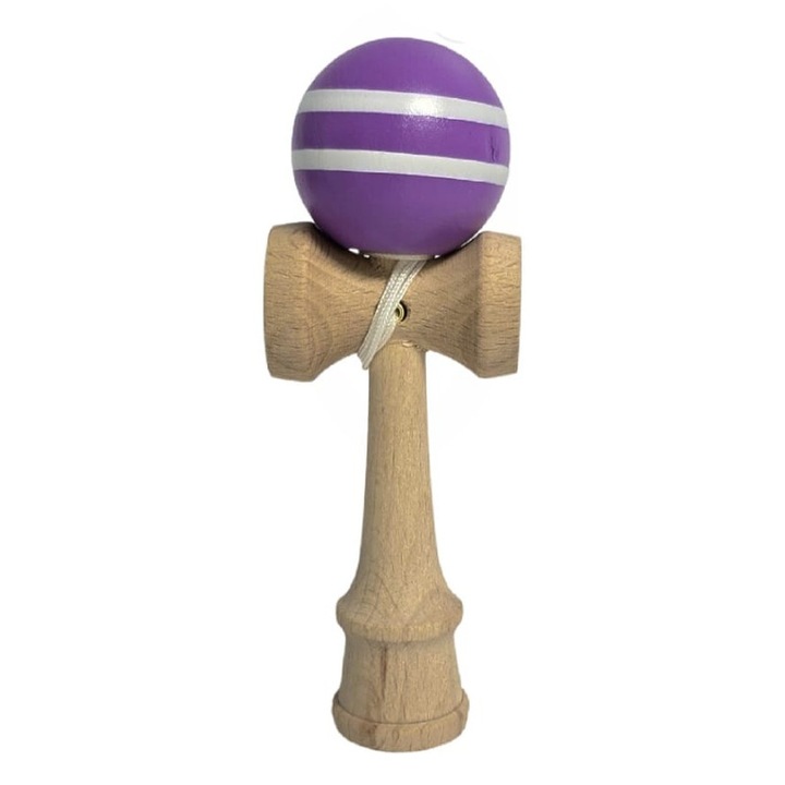 Ügyességi játék, Mini Kendama, lila, 12 cm