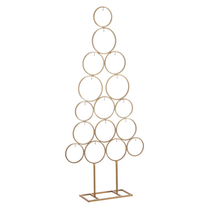 Decoratiune brad auriu, metalic, 53x15x117, 5cm