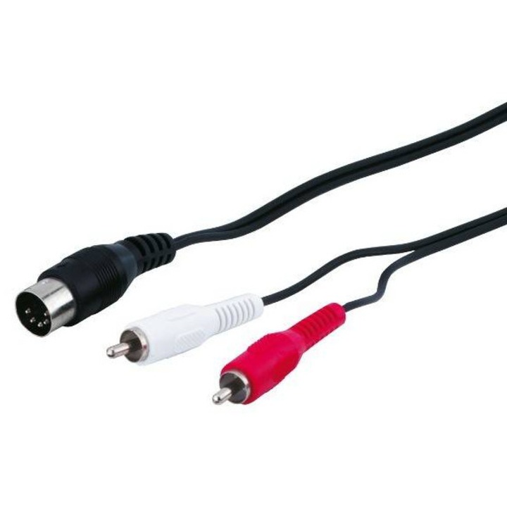 Cablu audio 5 pini DIN tata - 2x RCA tata 1.5m