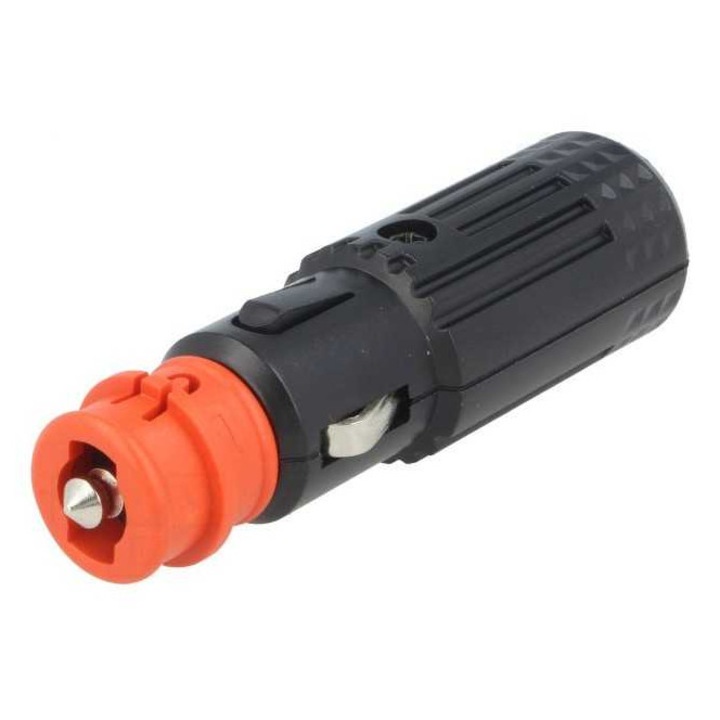 Mufa bricheta auto, SCi, 16A, neagră, 12V/24V DC