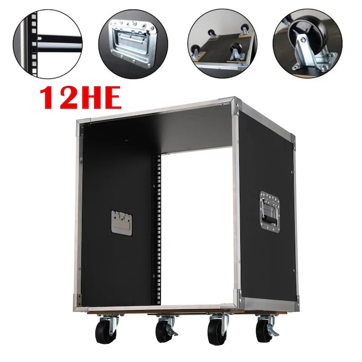 Open Rack Retea Rack de retea, 12U, capacitate maxima 200kg, dimensiuni 500x500x530mm ...