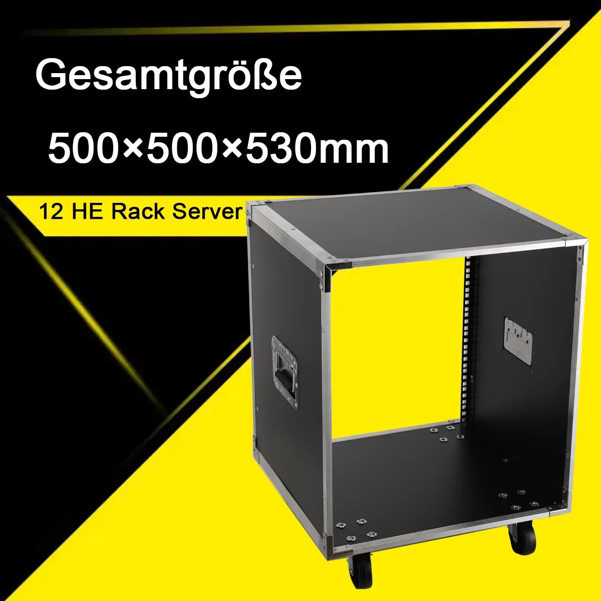 Open Rack Retea Rack de retea, 12U, capacitate maxima 200kg, dimensiuni 500x500x530mm ...