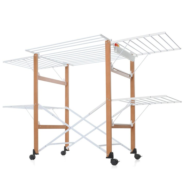 Suport haine Foppapedretti Gulliver, lemn, nuc, 105x80x174 cm