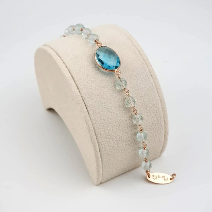 Bratara Aurora din cuart albastru celest