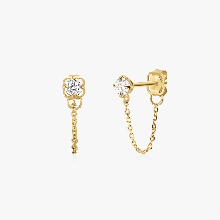 Cercei din aur Emma - Zirconiu