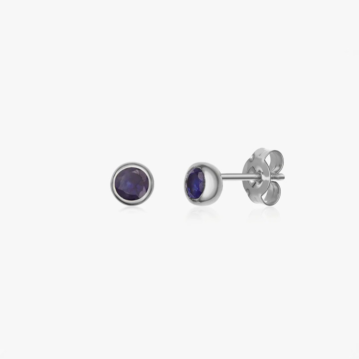 Cercei din argint Birthstone September - Safir