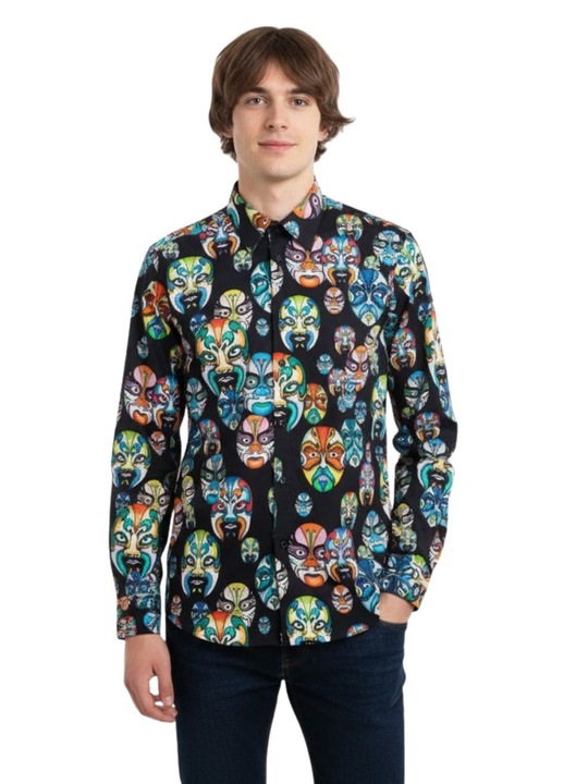 Férfi ing, Custo Barcelona, Fekete, Pamut