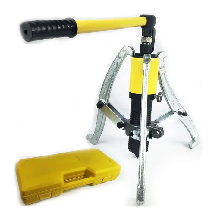 Extractor hidraulic multifunctional, 15T, 2/3 picioare, etans, rotativ 360°, galben