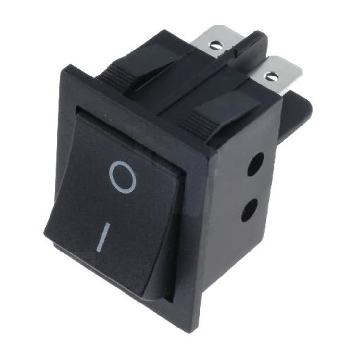 Intrerupator ROCKER 2 pozitii OFF-ON 15A 250VAC negru 31x22.3mm