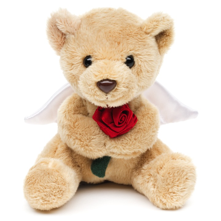 Ursulet de plus inger pazitor 18cm pretabil aranjament botez