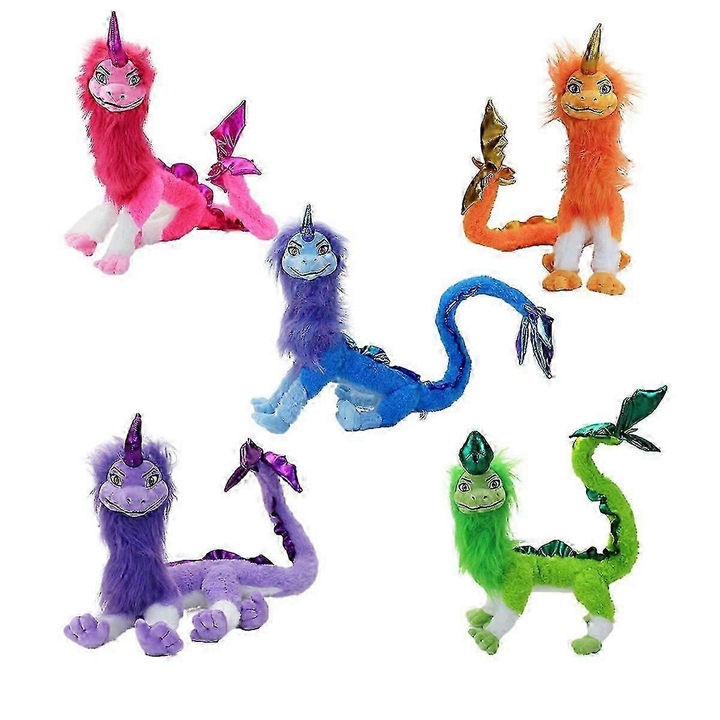 Плюшена играчка Raya и последният дракон, 70x30 см, PP памук, заешка козина, зелен