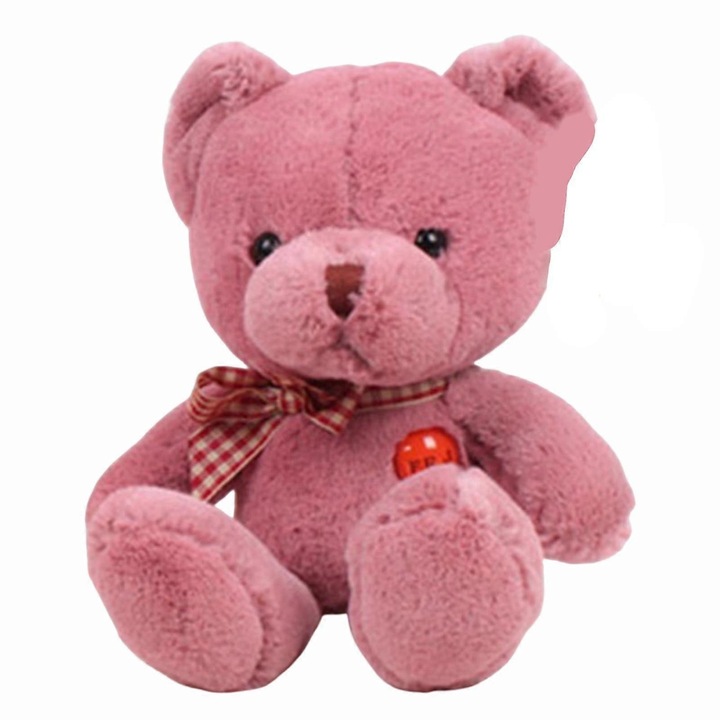 Ursulet de plus 25cm, roz profund, set jucarii de plus pentru copii si adulti