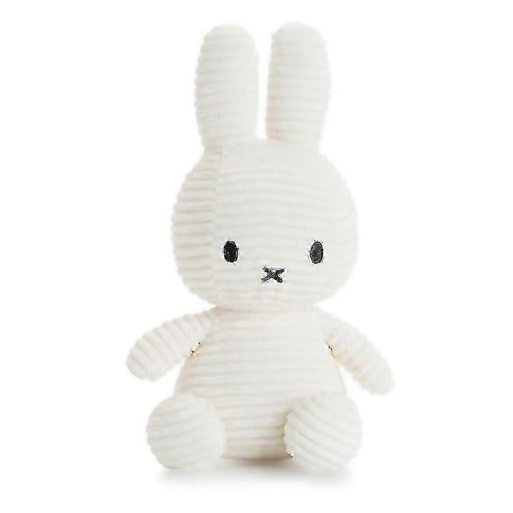 Плюшена играчка Miffy, 25x35см, бяла, с бродирани детайли