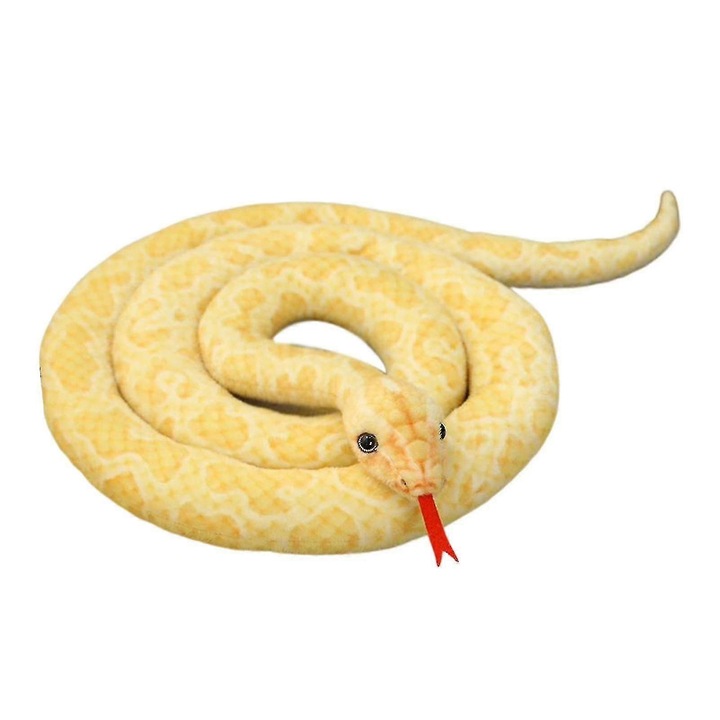 Jucarie de plus, model sarpe, 2m, galben deschis