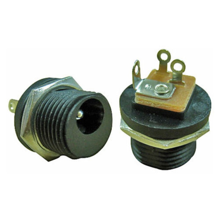Conector alimentare DC mama 5.5x2.1 mm, Cliff, montare pe panou
