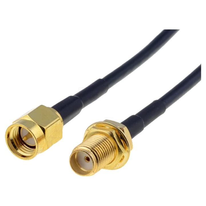 Кабел SMA женски-мъжки 50 ома 5м черен BQ CABLE SMA-SMF/50/5