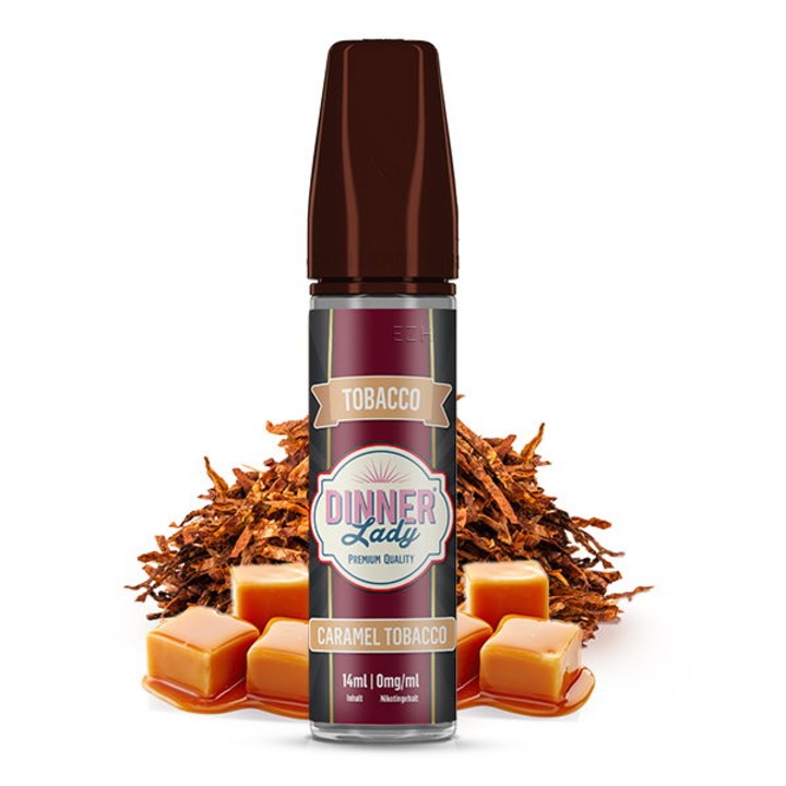Lichid tigara electronica Dinner Lady Caramel Tobacco 14ml/60ml, aromă dulce de caramel, tutun cald