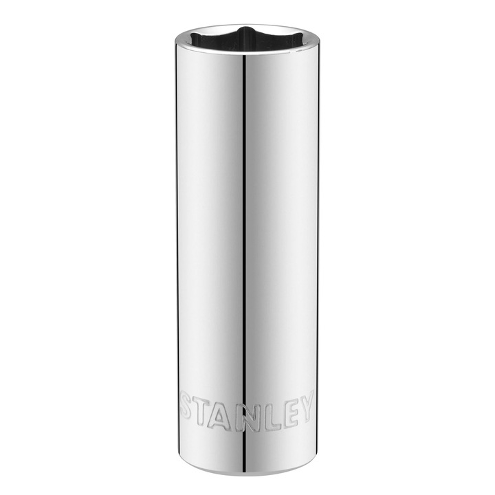 Cheie de bujii Stanley 1/2 in. 16 mm, design adânc, crom complet lustruit