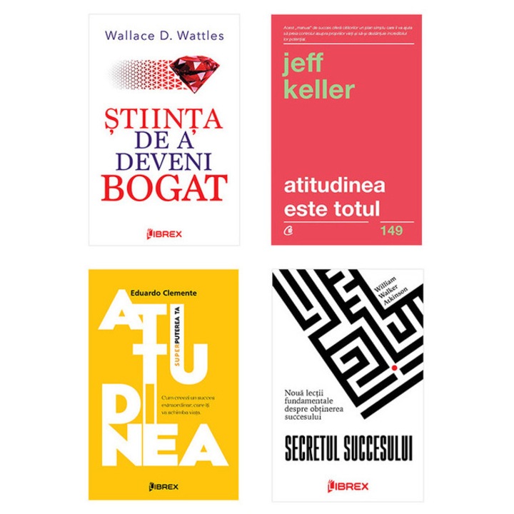 Set 4 cărți dezvoltare personală, Librex Publishing, Atitudinea, 2023