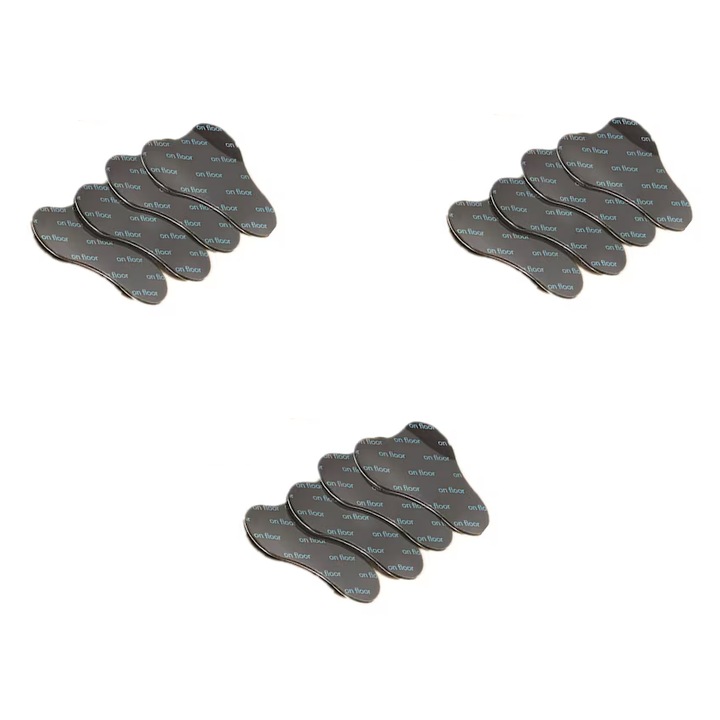 Set 10 pad-uri adezive antiderapante pentru covor, negru, pentru pardoseli dure